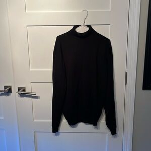 Black warm turtleneck sweater